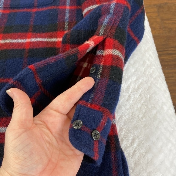 LAUREN Ralph Lauren Pure Wool Full Zip Longsleeve Flannel Jacket Shacket - Picture 15 of 17